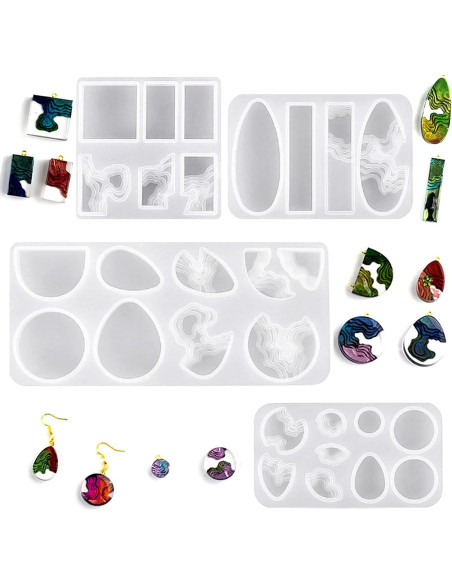 Moldes de Silicona para Joyería ZQYSING 4 Piezas Isla Oceánica Moldes de Silicona para Joyería ZQYSING 4 Piezas Isla Oceánica