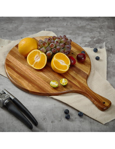 Tabla de Cortar Redonda TEIBVG de Madera de Acacia 40.6cm