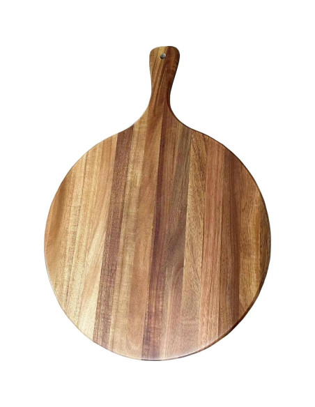 Tabla de Cortar Redonda TEIBVG de Madera de Acacia 40.6cm Tabla de Cortar Redonda TEIBVG de Madera de Acacia 40.6cm