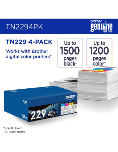 Cartuchos de Tóner Brother TN2294PK - Paquete de 4 Colores