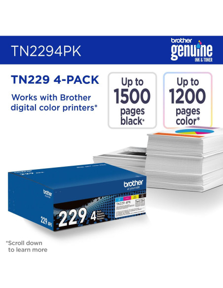 Cartuchos de Tóner Brother TN2294PK - Paquete de 4 Colores Cartuchos de Tóner Brother TN2294PK - Paquete de 4 Colores