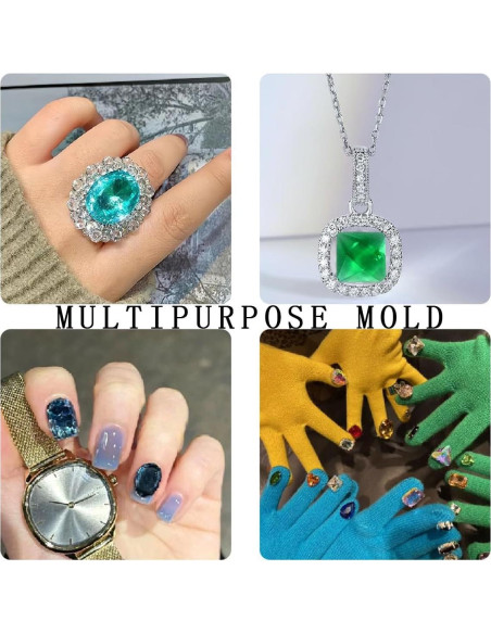 4 Moldes de Silicona KuuGuu para Joyería DIY - Ovalados y Redondos 4 Moldes de Silicona KuuGuu para Joyería DIY - Ovalados y Redondos