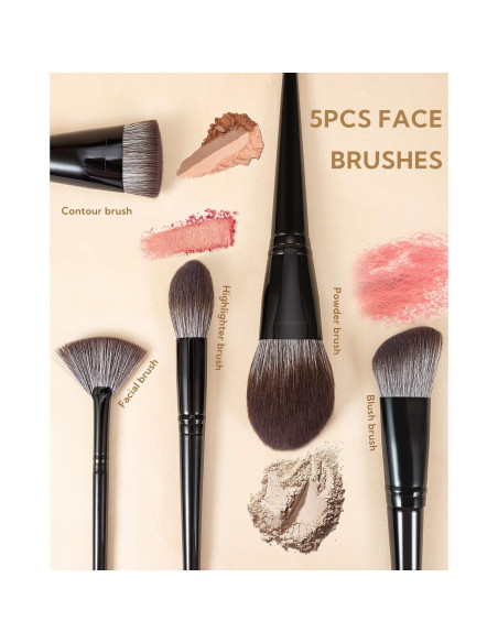 Conjunto de Brochas de Maquillaje Anmor 11 Piezas Premium Conjunto de Brochas de Maquillaje Anmor 11 Piezas Premium
