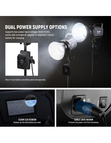 Luz de Video LED NEEWER FS150 130W 5600K Control Inalámbrico
