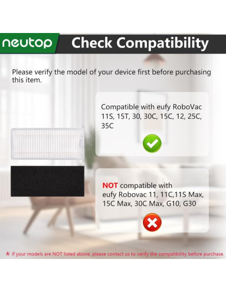 Filtros de Reemplazo Neutop para eufy RoboVac 11S, 15T, 30 - Paquete de 9 Filtros de Reemplazo Neutop para eufy RoboVac 11S, 15T, 30 - Paquete de 9