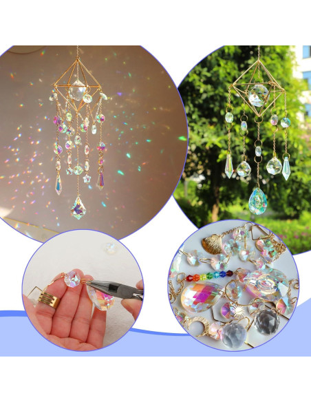 Kit de Suncatchers DIY 400 Piezas HYBEADS - Manualidades Cristales Kit de Suncatchers DIY 400 Piezas HYBEADS - Manualidades Cristales