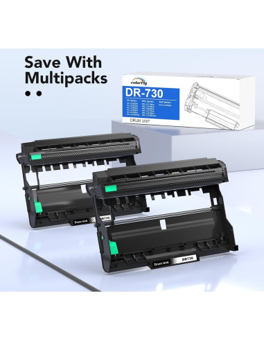 Unidad de Tambor DR730 Colorfly - 2 Paquetes, Alto Rendimiento