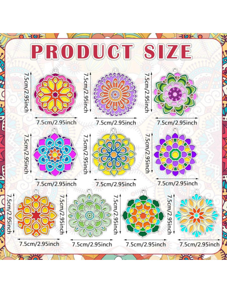 30 Kits de Arte Suncatchers Mandala WinnerWhy para Niños 30 Kits de Arte Suncatchers Mandala WinnerWhy para Niños