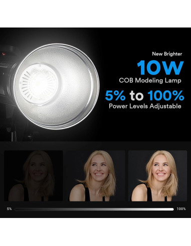 Flash Estroboscópico GODOX SK400II-V 400Ws Montura Bowens