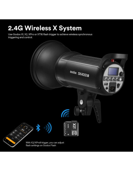Flash Estroboscópico GODOX SK400II-V 400Ws Montura Bowens Flash Estroboscópico GODOX SK400II-V 400Ws Montura Bowens
