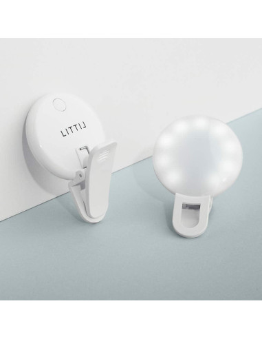 Luz de Anillo Recargable LITTIL para Selfies - 3 Modos Ajustables