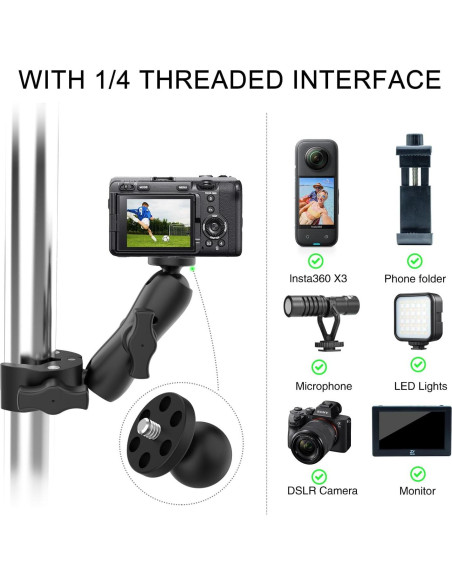 Soporte de Montura Super Clamp TsOnaRegion para Cámara y Luces LED Soporte de Montura Super Clamp TsOnaRegion para Cámara y Luces LED