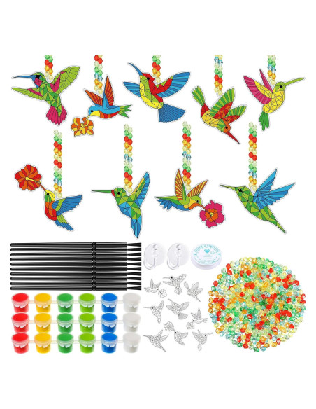 Kit de Manualidades Pasimy 36 Piezas Colgantes de Colibrí DIY Kit de Manualidades Pasimy 36 Piezas Colgantes de Colibrí DIY