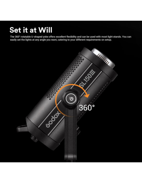 Luz LED Continua Godox SL150WIII 160W 5600K CRI 96 Ultra Silenciosa Luz LED Continua Godox SL150WIII 160W 5600K CRI 96 Ultra Silenciosa