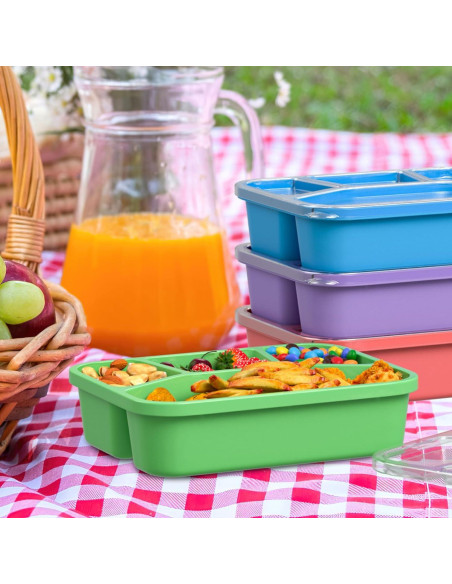 Caja Bento Almuerzo XGXN 4 Compartimentos 1000ml Sin BPA Caja Bento Almuerzo XGXN 4 Compartimentos 1000ml Sin BPA