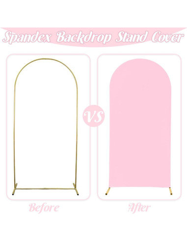 Cubierta de Arco de Boda Spandex Rosa 2.2m x 1.2m Fivenl