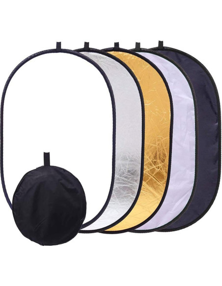 Reflector de Luz 5 en 1 YUOCU 80x120cm Plegable con Bolsa Reflector de Luz 5 en 1 YUOCU 80x120cm Plegable con Bolsa