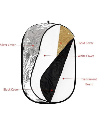 Reflector de Luz 5 en 1 YUOCU 80x120cm Plegable con Bolsa