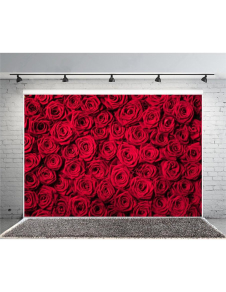 Fondo de Fotografía Vinilo Yeele 3x2m Rosas Rojas Boda
