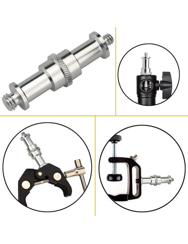 Adaptador de Tornillo Macho 1/4 a 3/8 AngelReally - 2 Piezas