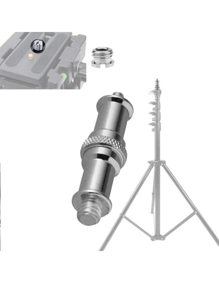Adaptador de Tornillo Macho 1/4 a 3/8 AngelReally - 2 Piezas Adaptador de Tornillo Macho 1/4 a 3/8 AngelReally - 2 Piezas
