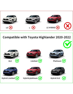 Barras Transversales de Techo KINGGERI KGR06 para Toyota Highlander 2020-2025 2