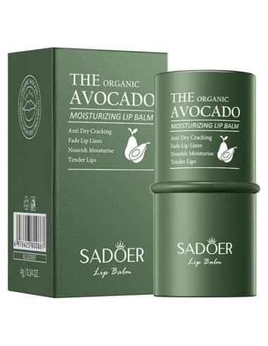 Bálsamo Labial Hidratante Sadoer de Aguacate Orgánico 4g