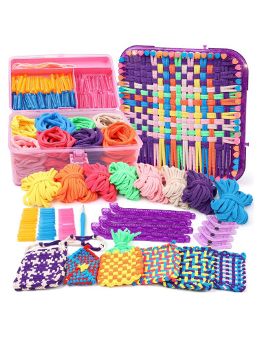 Kit de Telar de Tejer DDAI Potholder con 224 Bucles y Marco
