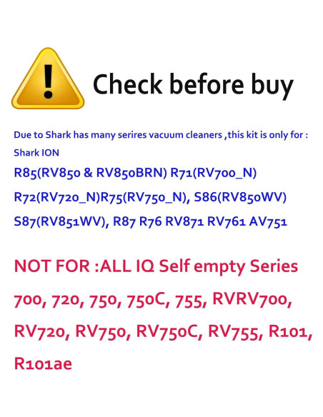 Kit de Repuesto Shark ION Robot R85 - 18 Piezas Accesorios Kit de Repuesto Shark ION Robot R85 - 18 Piezas Accesorios