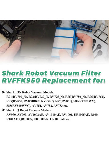 6 Filtros HEPA y 8 Cepillos Laterales Shark ION Techecook