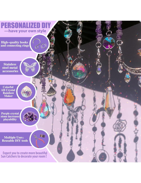 Kit de Suncatcher DIY WASTROYAL Mariposa 400pcs Cristales Kit de Suncatcher DIY WASTROYAL Mariposa 400pcs Cristales