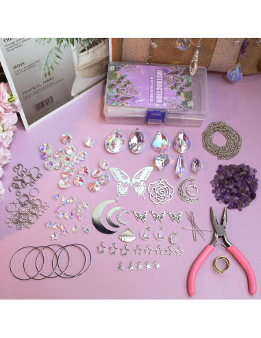 Kit de Suncatcher DIY WASTROYAL Mariposa 400pcs Cristales