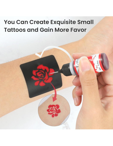 Kit de Tatuajes Temporales ISEHERI 7 Tintas y 183 Plantillas