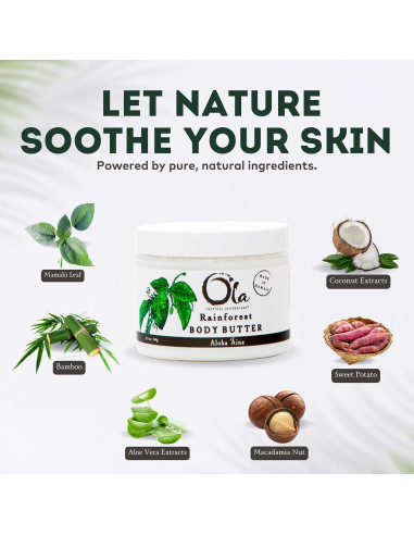 Manteca Corporal Ola Rainforest - Hidratante con Aceite de Coco 59.4g