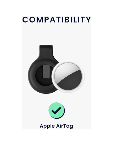 Clip de Silicona KW-Commerce para Apple AirTag - Negro