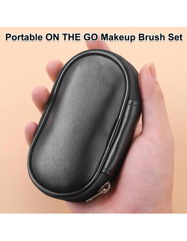 Set de Brochas de Maquillaje de Viaje Kingtree, 10 Piezas Mini