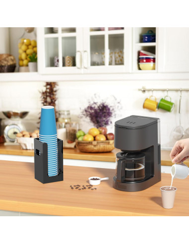 Organizador de Tazas Desechables WINFFOR Acrílico Negro 1 Comp.