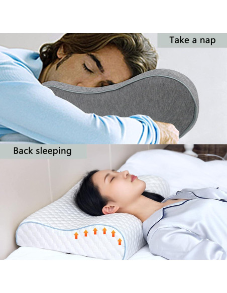 Almohada de Viaje Ergonómica Newsty Espuma con Memoria 19.6x11.8cm Almohada de Viaje Ergonómica Newsty Espuma con Memoria 19.6x11.8cm