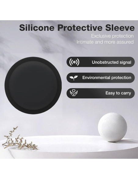 Funda de Silicona LiZHi para Apple Airtag - Pack de 2, Negro Funda de Silicona LiZHi para Apple Airtag - Pack de 2, Negro