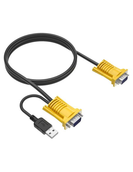 Cable KVM USB VGA 3m Yinker - Extensión para Interruptor KVM Cable KVM USB VGA 3m Yinker - Extensión para Interruptor KVM