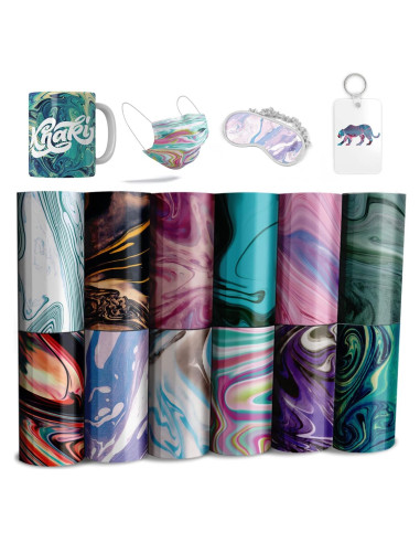 Hojas de Transferencia de Sublimación LUCKYGODDNESS 12 Pcs 11.43x30.48 cm