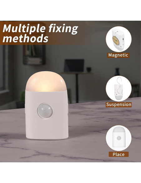 Luz Nocturna LED Rengmot con Sensor de Movimiento y Brillo Ajustable Luz Nocturna LED Rengmot con Sensor de Movimiento y Brillo Ajustable