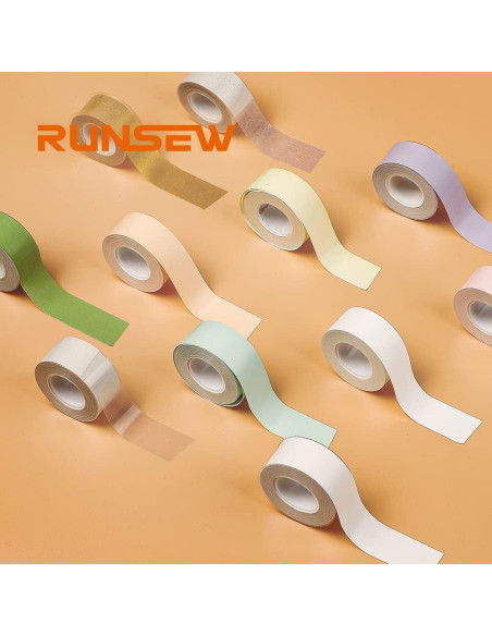 Cinta de Etiquetas RUNSEW 15mm x 4m Amarillo Almendra - 2 Rollos Cinta de Etiquetas RUNSEW 15mm x 4m Amarillo Almendra - 2 Rollos