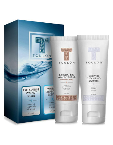 Juego de Exfoliación Corporal y Facial TOULON - Kit Spa 2 Piezas