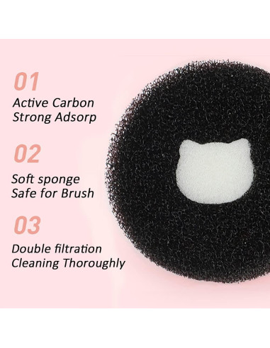 Limpiador de Brochas de Maquillaje Ideal Swan - 4 Esponjas Stipple