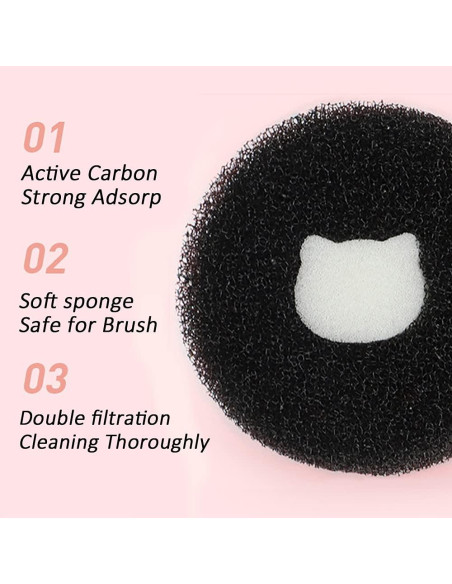 Limpiador de Brochas de Maquillaje Ideal Swan - 4 Esponjas Stipple Limpiador de Brochas de Maquillaje Ideal Swan - 4 Esponjas Stipple
