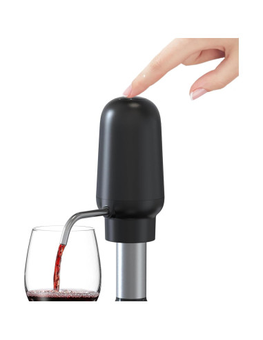 Set de Abridores Eléctricos de Vino KIEKRO 4 en 1 Negro