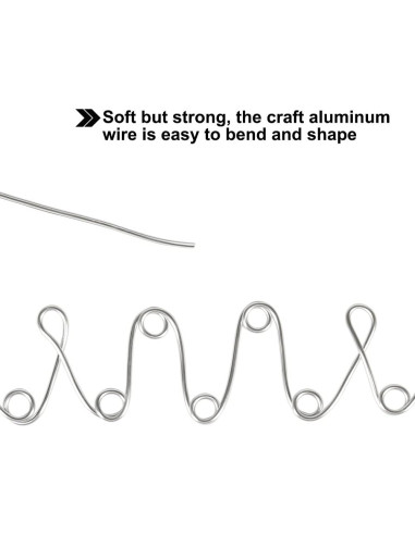 Alambre de Artesanía de Aluminio Tenn Well 3mm 15m Plata