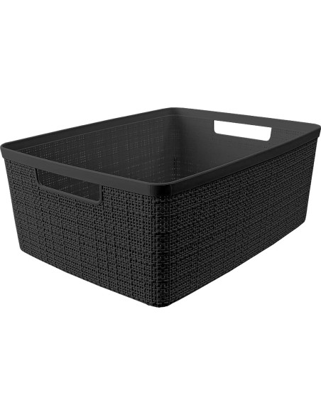 Conjunto de 6 Cestas de Almacenamiento Curver Medianas Negras Conjunto de 6 Cestas de Almacenamiento Curver Medianas Negras