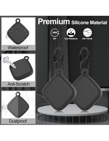 Funda de Silicona IPX8 para Tile Mate 2022 - Negro Doble